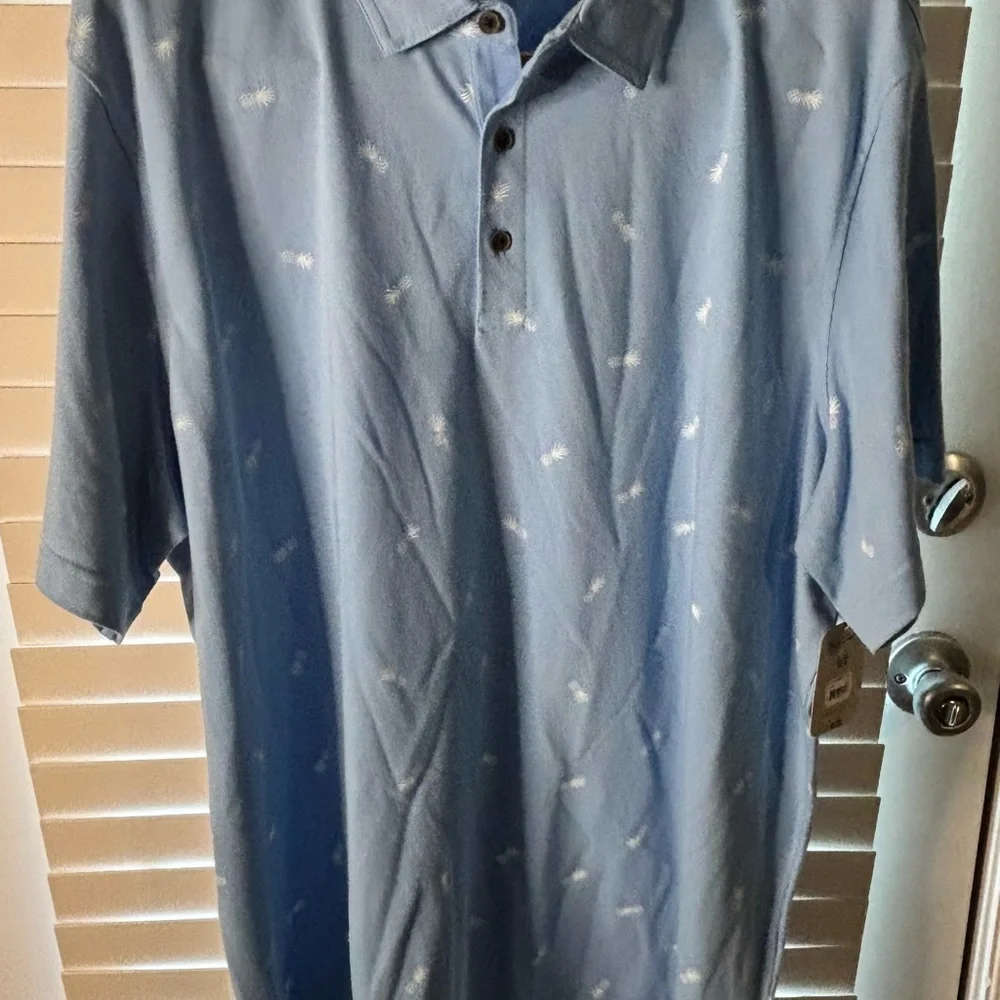 George Men's light Blue Polo Shirt with pineapple printed - Picture 1 of 7